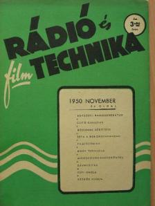 Rádió és filmtechnika 1950. november [antikvár]