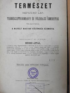 Dr. Hunfalvy János - Természet 1874. január-december [antikvár]