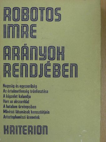 Robotos Imre - Arányok rendjében [antikvár]