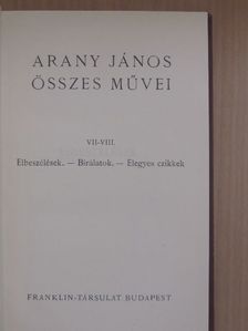 Almási Tihamér - Arany János összes művei VII-VIII. (töredék) [antikvár]