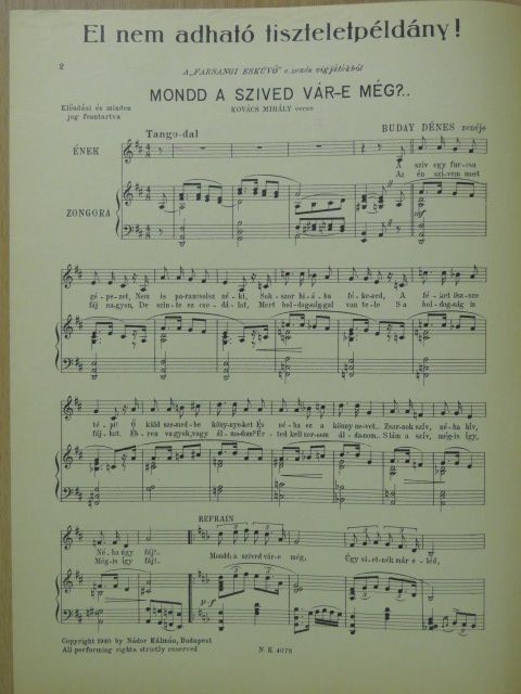 Buday Dénes - Mondd a szived vár-e még?../Hulló virág [antikvár]