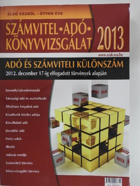 Számvitel-Adó-Könyvvizsgálat Különszám 2013 [antikvár]