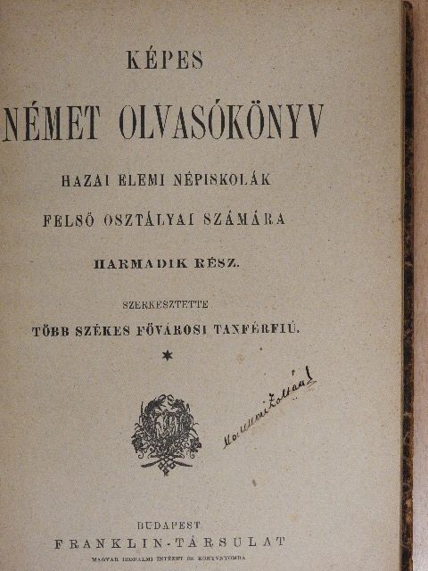Képes német olvasókönyv III. [antikvár]