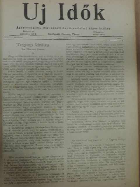 Csathó Kálmán - Uj Idők 1922. (nem teljes évfolyam) [antikvár]