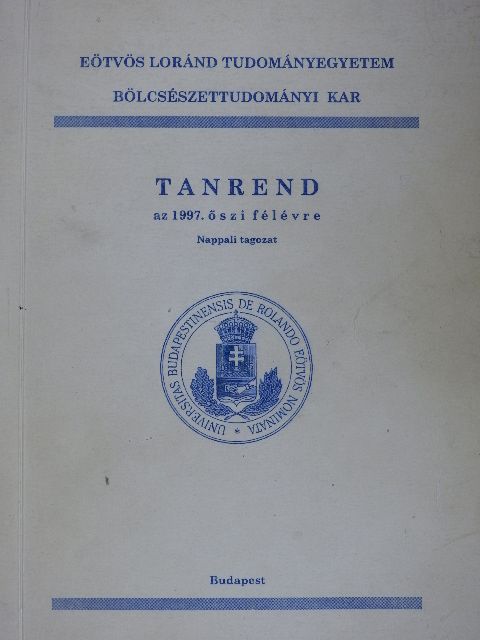 Tanrend az 1997. őszi félévre [antikvár]