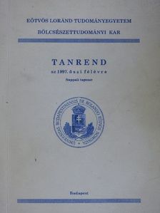 Tanrend az 1997. őszi félévre [antikvár]