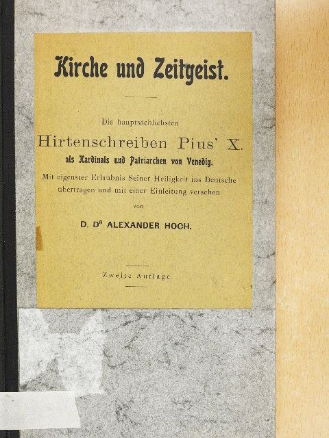 X. Pius pápa - Kirche und Zeitgeist [antikvár]