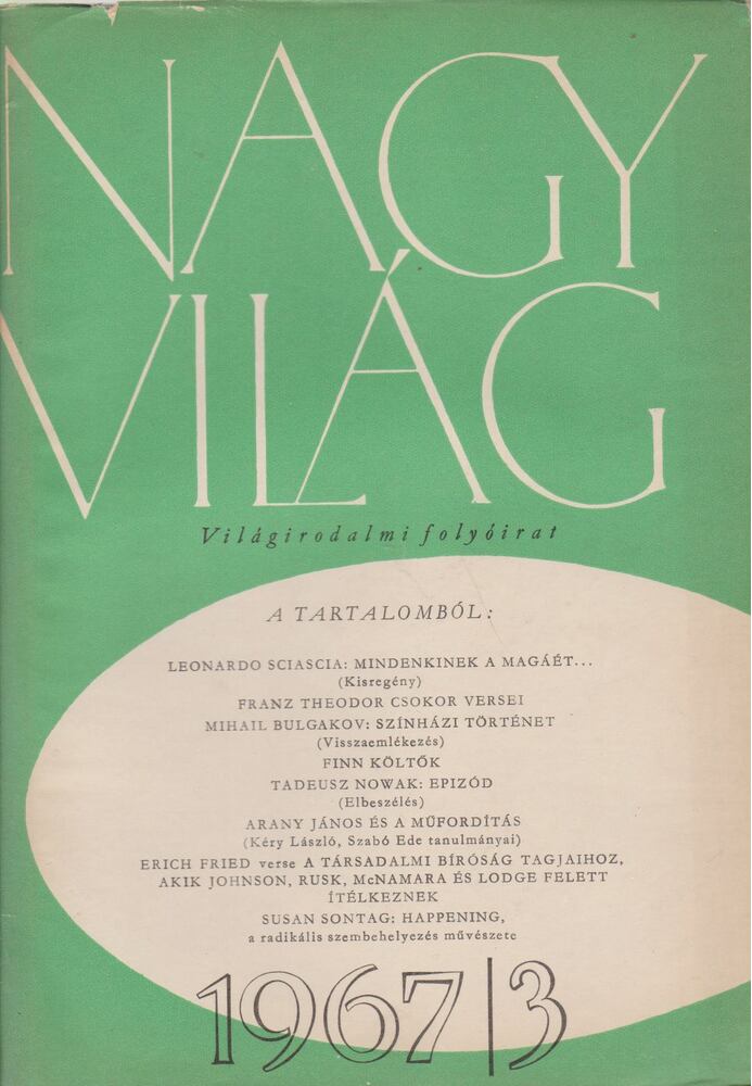 KARDOS LÁSZLÓ - Nagyvilág 1967/3. [antikvár]