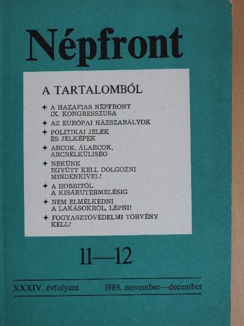 Népfront 1989. november-december [antikvár]