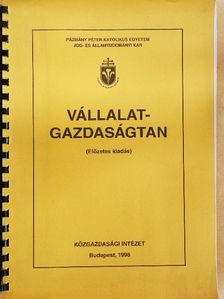 Bittsánszky Géza - Vállalatgazdaságtan [antikvár]
