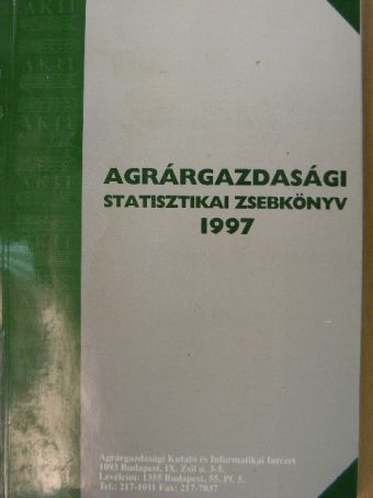 Agrárgazdasági statisztikai zsebkönyv 1997 [antikvár]