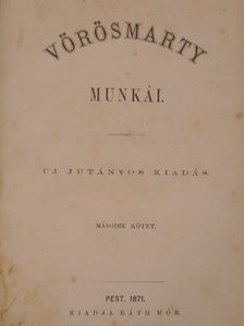 Vörösmarty Mihály - Vörösmarty munkái II. [antikvár]