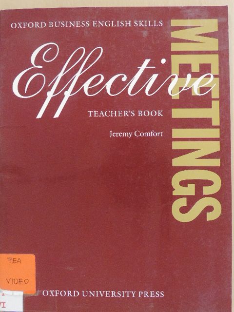 Jeremy Comfort - Effective Meetings - Teacher's Book [antikvár]