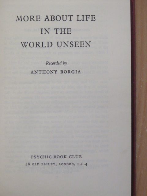 Anthony Borgia - More about life in the world unseen [antikvár]