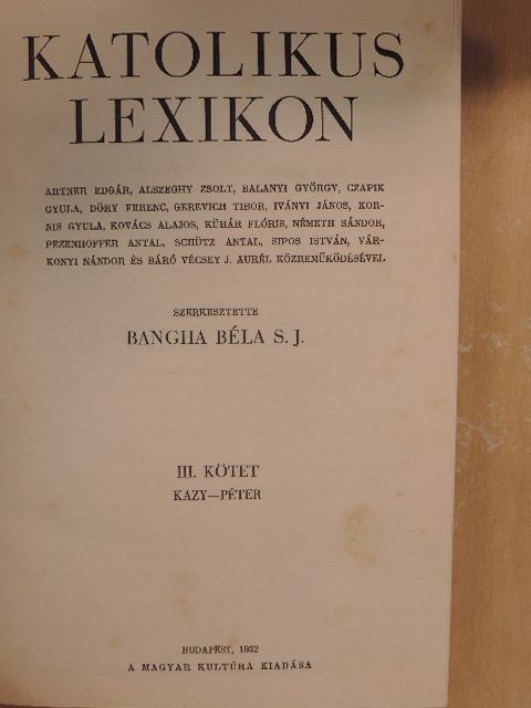 Katolikus lexikon III. (töredék) [antikvár]