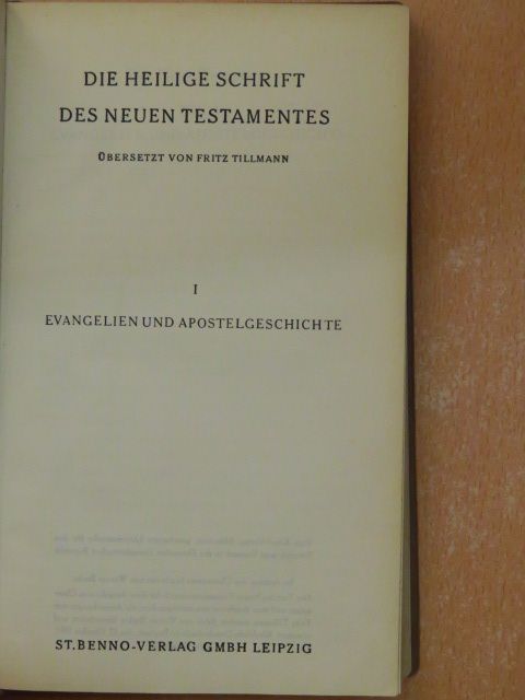 Die Heilige Schrift des Neuen Testamentes I [antikvár]