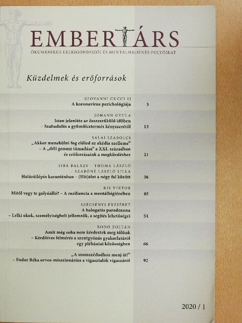 Bodó Zoltán - Embertárs 2020/1. [antikvár]