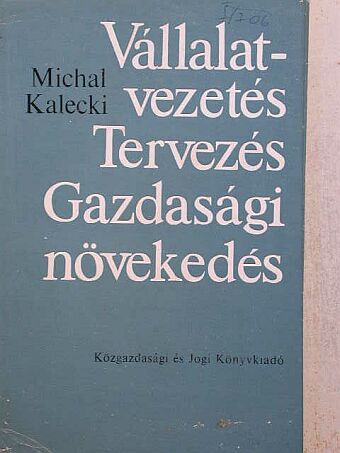 Michal Kalecki - Vállalatvezetés, Tervezés, Gazdasági növekedés [antikvár]