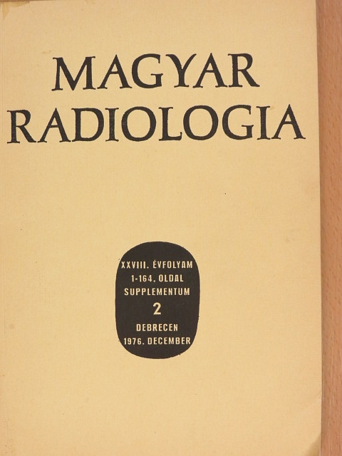 Alföldi E. - Magyar Radiologia 1976/2. Supplementum [antikvár]