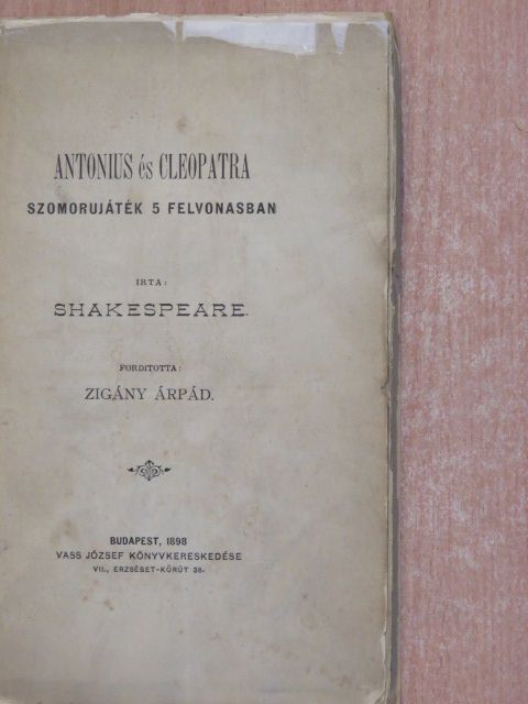 Shakespeare - Antonius és Cleopatra [antikvár]