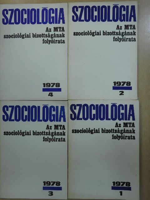 Andorka Rudolf - Szociológia 1978/1-4. [antikvár]