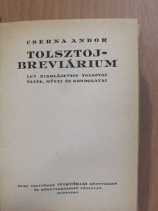 Cserna Andor - Tolsztoj-breviárium (dedikált példány) [antikvár]