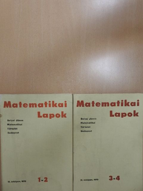 Babcsányi István - Matematikai Lapok 1970/1-4. [antikvár]