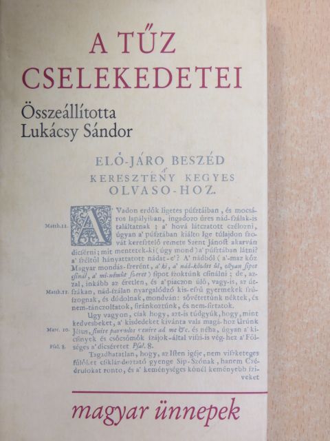 Bornemisza Péter - A tűz cselekedetei [antikvár]