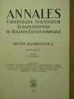 Á. Császár - Annales, Sectio Mathematica [antikvár]