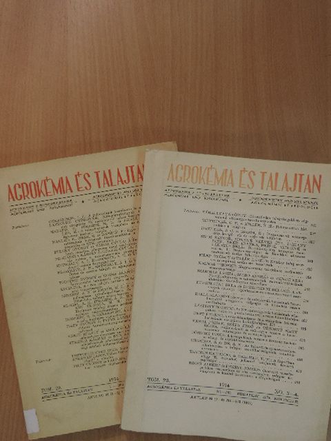 Ábrahám Lajos - Agrokémia és talajtan 1974/1-4. [antikvár]