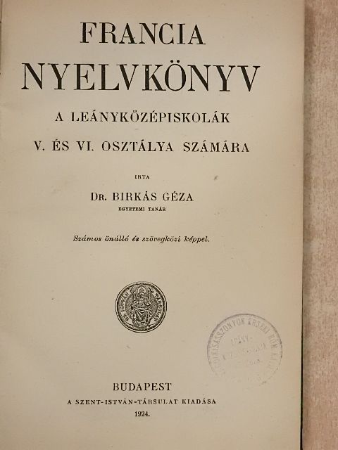 Birkás Géza - Francia nyelvkönyv [antikvár]