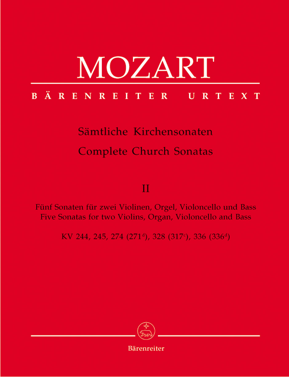 MOZART, W,A, - SAEMTLICHE KIRCHENSONATEN II PARTITUR MIT STIMMEN URTEXT (MINOS E.DOUNIAS)