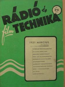 Rádió és filmtechnika 1951. március [antikvár]