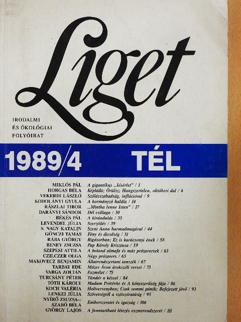 Békés Pál - Liget 1989. Tél [antikvár]