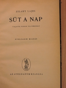 Zilahy Lajos - Süt a nap [antikvár]