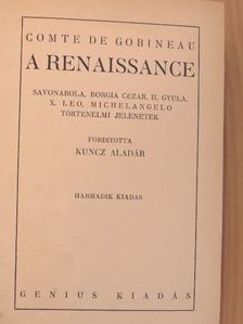 Comte de Gobineau - A renaissance [antikvár]