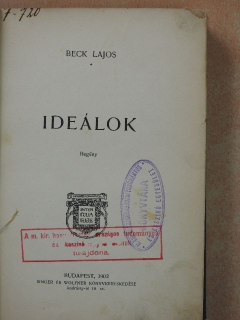 Beck Lajos - Ideálok (dedikált példány) [antikvár]