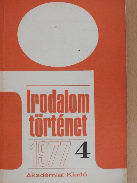 Buday György - Irodalomtörténet 1977/4. [antikvár]