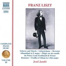 Liszt Ferenc - COMPLETE PIANO MUSIC VOL.10 CD JANDÓ JENŐ
