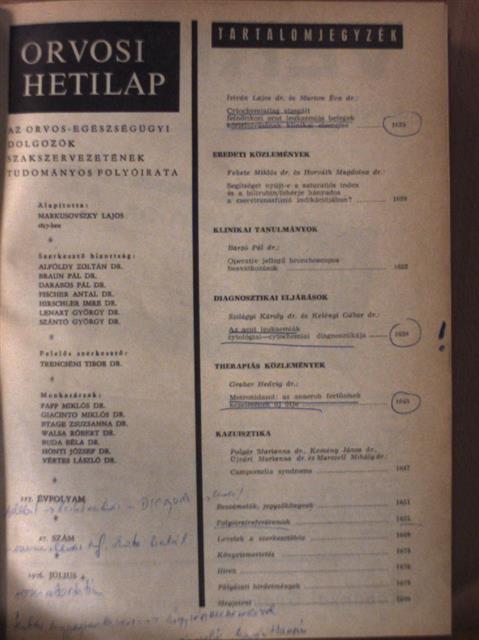 Dr. Aczél György - Orvosi Hetilap 1976. július-december (fél évfolyam) [antikvár]
