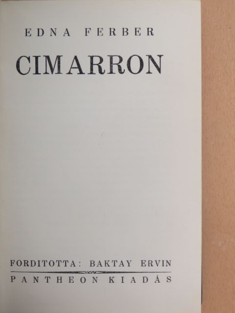 Edna Ferber - Cimarron [antikvár]