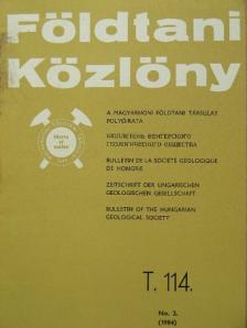 Dr. Csíky Gábor - Földtani Közlöny 1984/2. [antikvár]