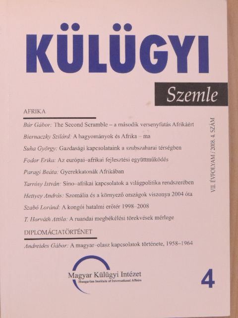 Andreides Gábor - Külügyi Szemle 2008/4. [antikvár]