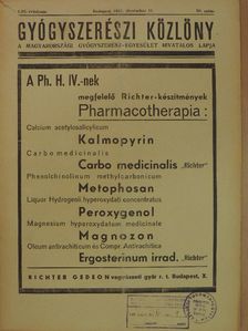 Török Árpád - Gyógyszerészi Közlöny 1937. december 11. [antikvár]
