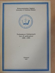 Tudományos közlemények 1981-1985 [antikvár]
