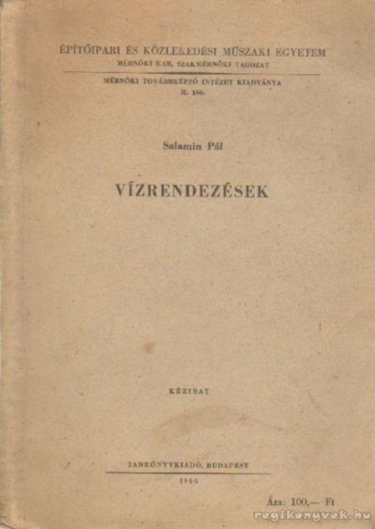 Salamin Pál - Vízrendezések I. [antikvár]