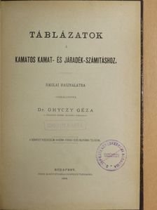 Táblázatok a kamatos kamat- és járadék-számitáshoz [antikvár]