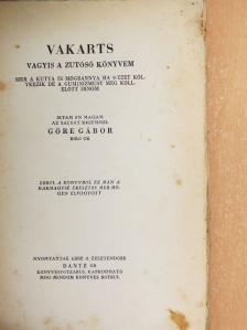 Gárdonyi Géza - Vakarts vagyis a zutósó könyvem [antikvár]