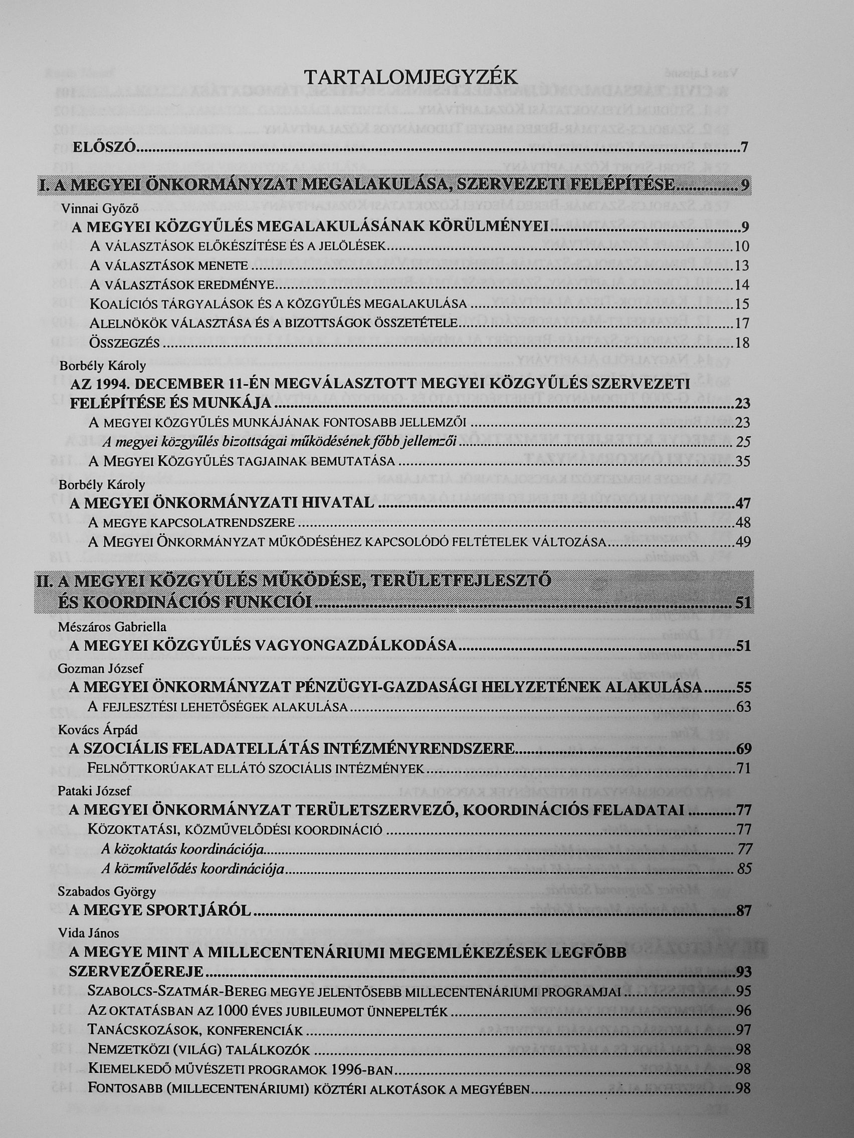Borbély Károly - Szabolcs-Szatmár-Bereg megye önkormányzatának második 4 éve [antikvár]