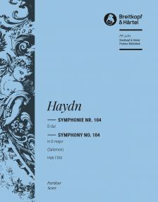 HAYDN J. - SYMPHONIE NR.104 (7.LONDONER, "SALAMON") D-DUR HOB I: 104 PARTITUR